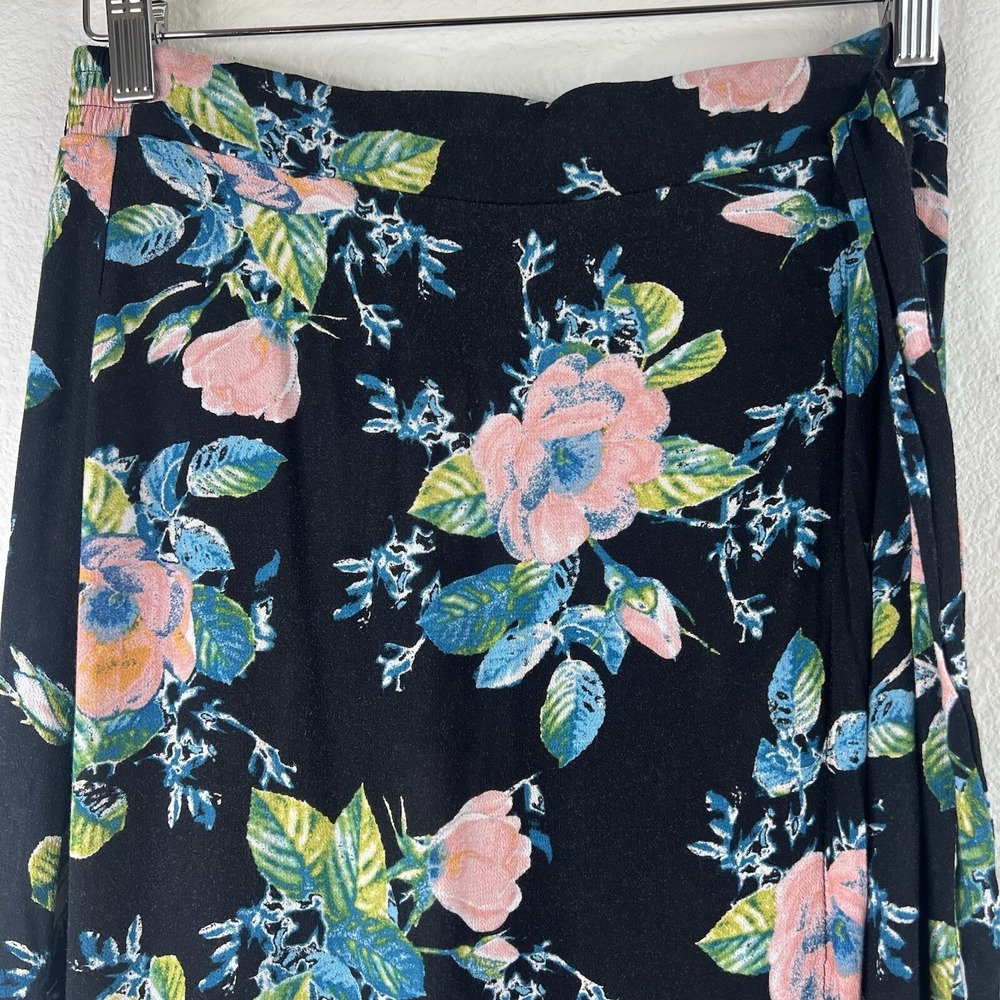 Xhilaration Floral Maxi Long Flowy Summer Spring Cottage Skirt XS Blue Rose - Picture 7 of 12